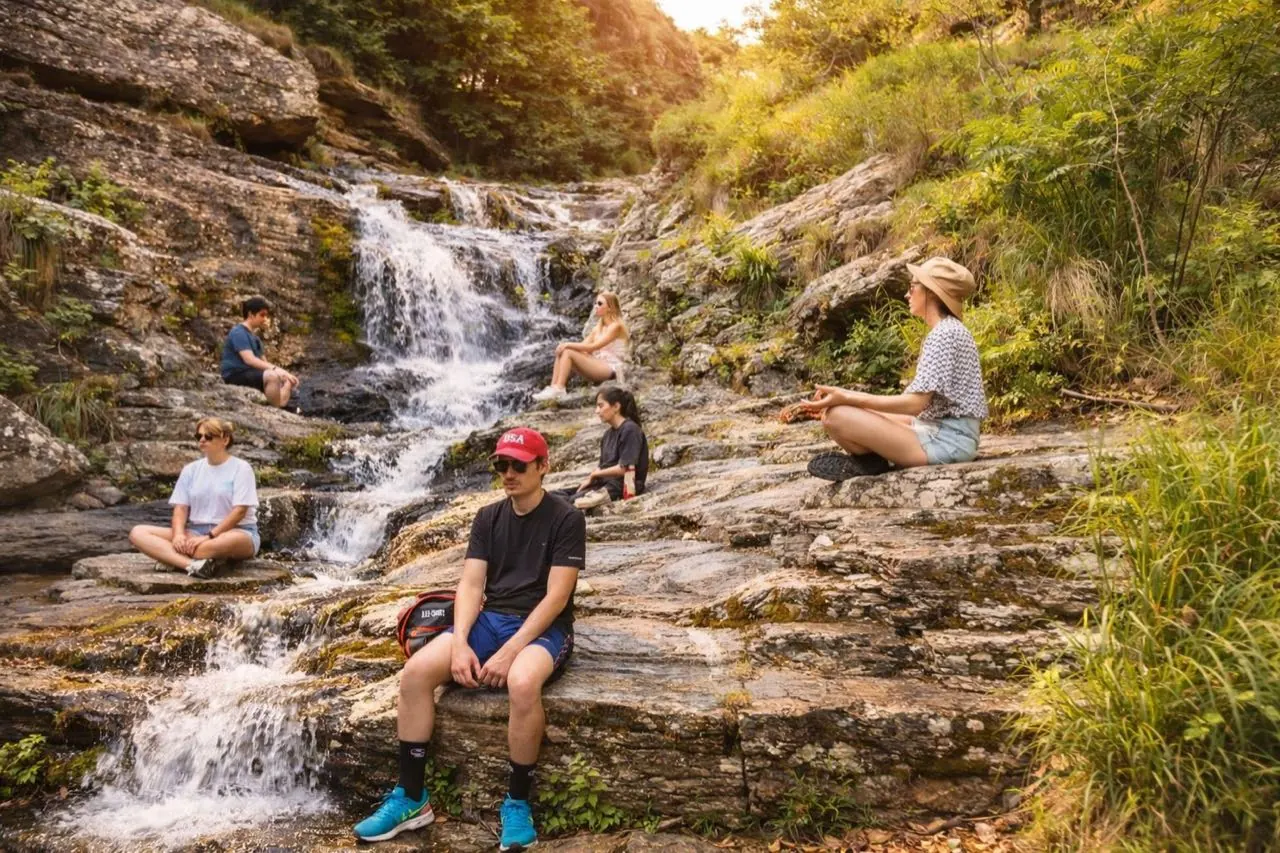 Groupe en nature aux Cévennes